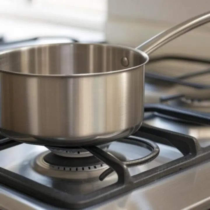 Bestsellerowy rondel Home Kitchen Line ustawiony na kuchence w nowoczesnej kuchni