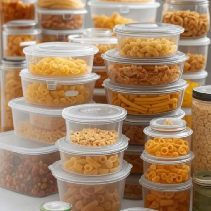 Zestaw dopasowanych pojemników i organizerów do kuchni