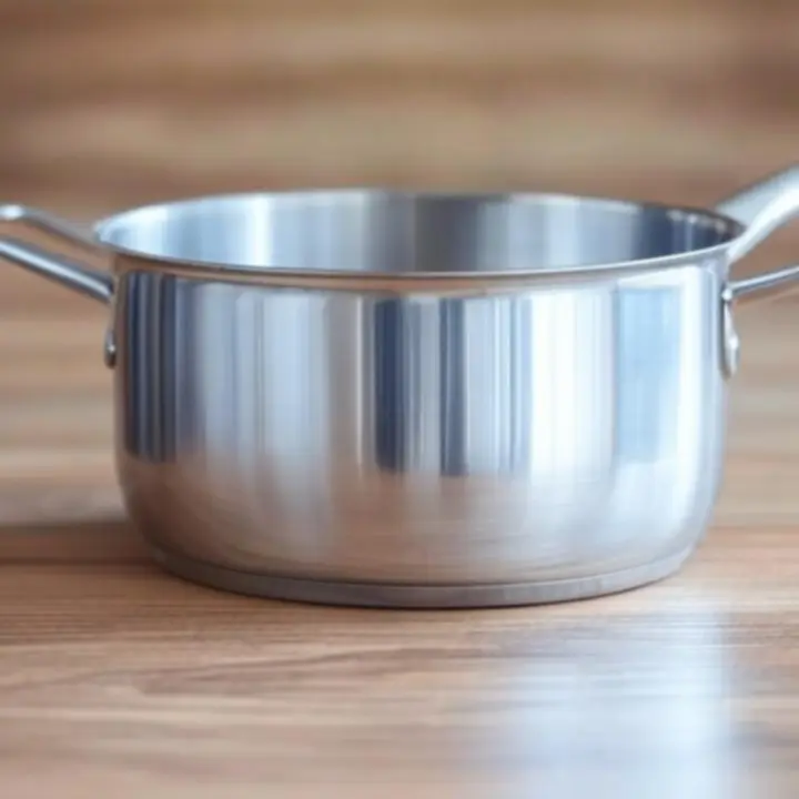 Zbliżenie na detal garnka kuchennego z pokrywką